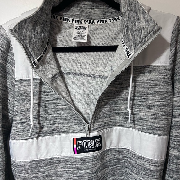 PINK Victoria's Secret Gray and White Hoodie Set - Picture 3 of 16
